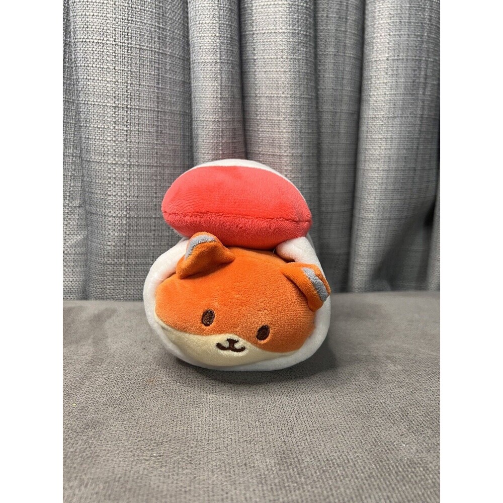 Anirollz Orange Fox Foxiroll Shrimp Sushi Nigiri Rice Stuffed Animal Plush 6 In